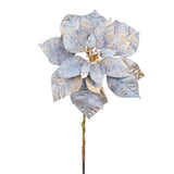 Floare decorativa pentru brad, Craciunita Delft, albastru/auriu, 81 cm, SIMONA'S CHRISTMAS Floare decorativa pentru brad, Craciunita Delft, albastru/auriu, 81 cm, SIMONA'S CHRISTMAS