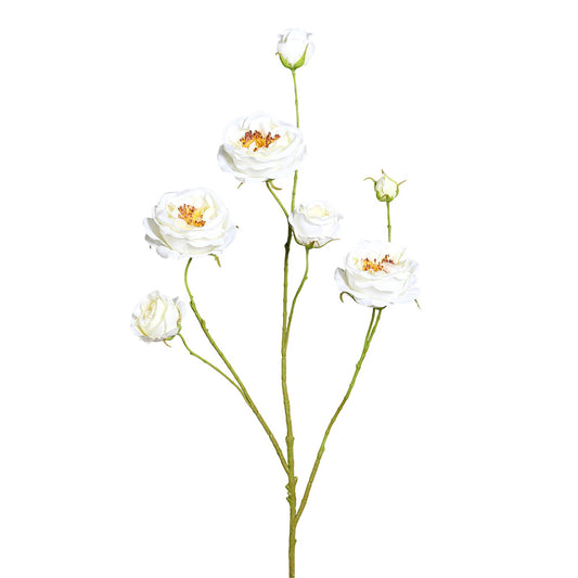 Floare decorativa Trandafiri Westerland, alb, 96 cm - SIMONA'S COLLECTION
