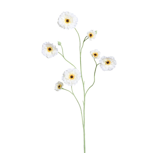 Floare decorativa Zinnia, crem, 105 cm - SIMONA'S COLLECTION