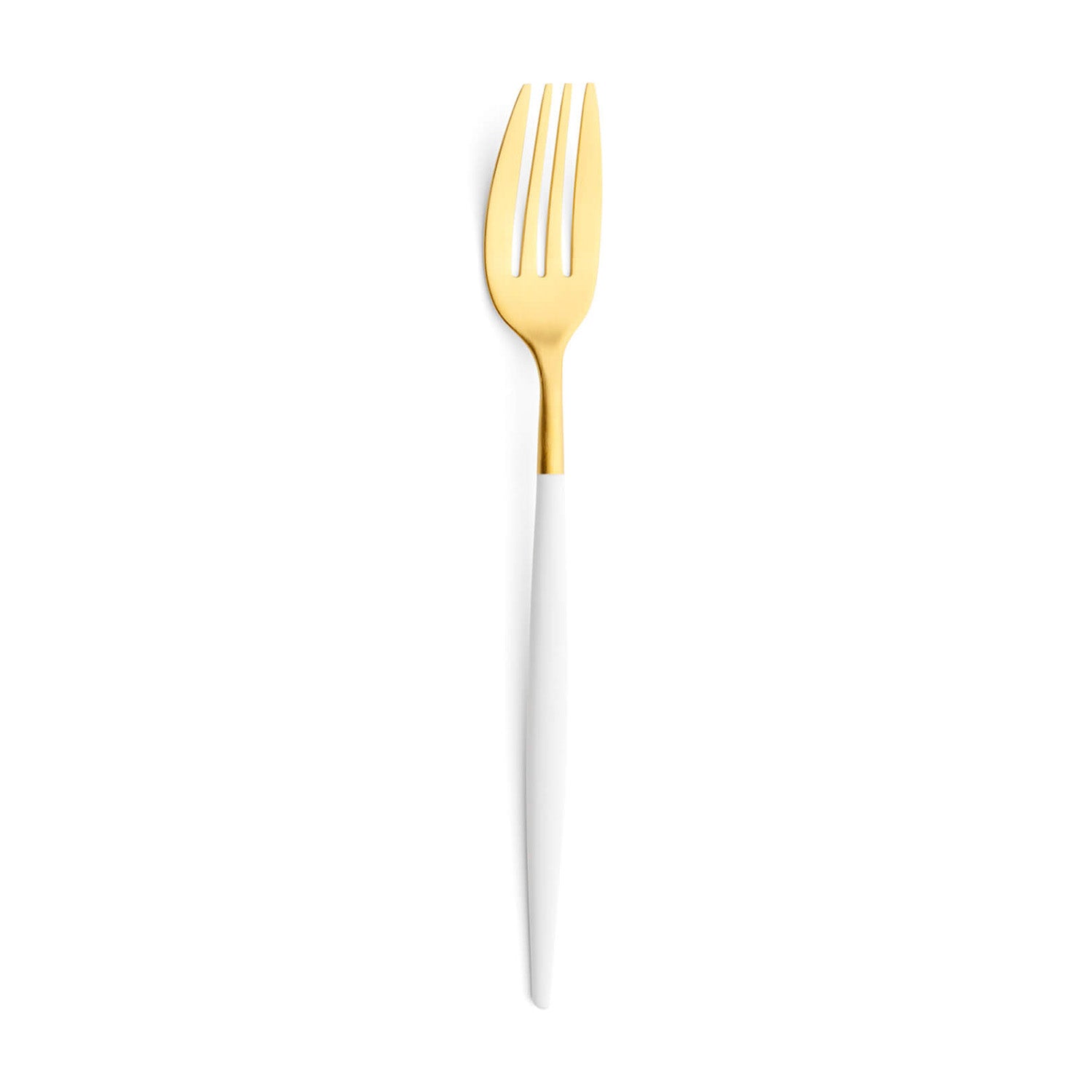 Furculita pentru desert placata cu aur, Mio White Gold Matte - CUTIPOL Furculita pentru desert placata cu aur, Mio White Gold Matte - CUTIPOL
