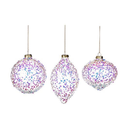 Glob decorativ Athol, roz irizat, 10 cm - SIMONA'S CHRISTMAS