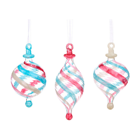 Glob decorativ Carnival, roz/bleu, 17 cm - SIMONA'S CHRISTMAS