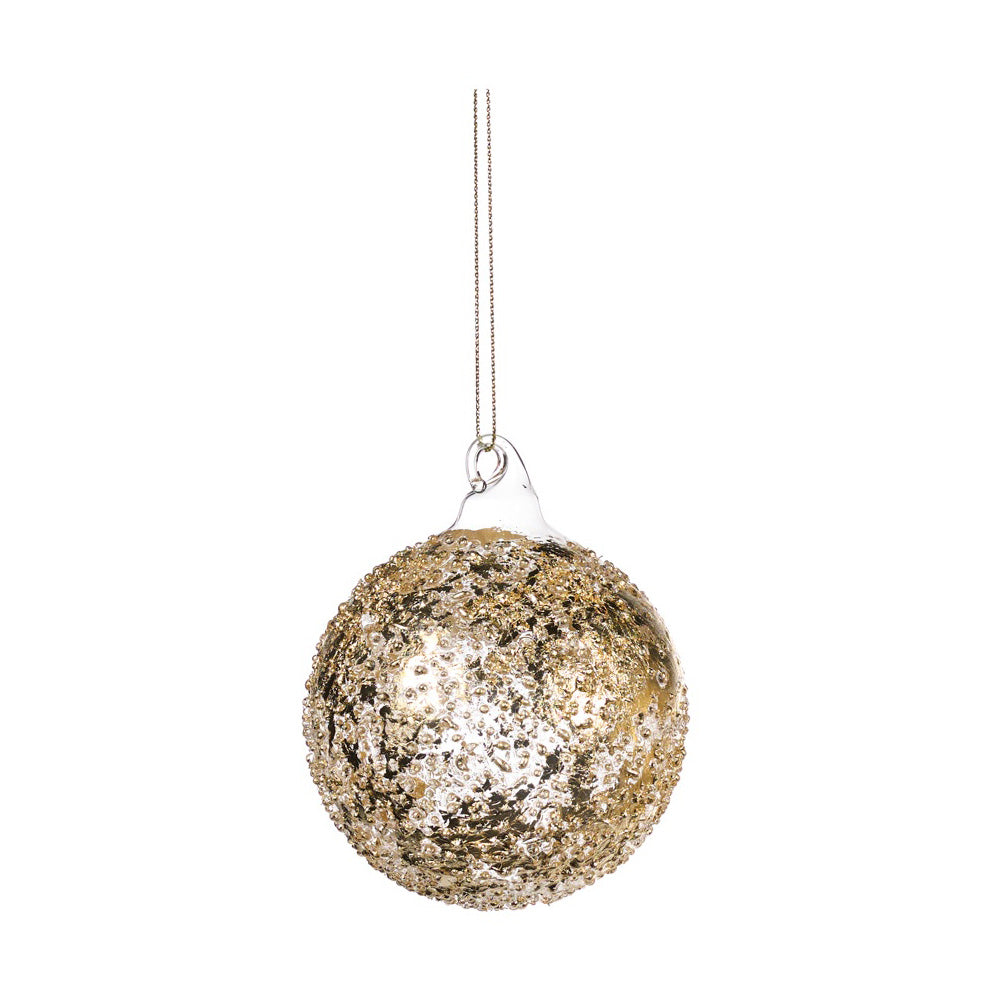 Glob decorativ Crush, auriu/transparent, 8 cm - SIMONA'S CHRISTMAS Glob decorativ Crush, auriu/transparent, 8 cm - SIMONA'S CHRISTMAS