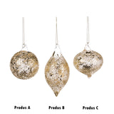 Glob decorativ Crush, auriu/transparent, 8 cm - SIMONA'S CHRISTMAS Glob decorativ Crush, auriu/transparent, 8 cm - SIMONA'S CHRISTMAS