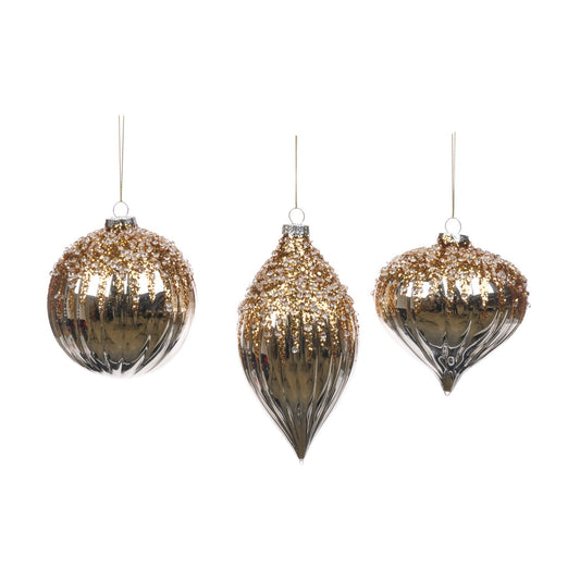 Glob decorativ Franny, auriu, 10 cm - SIMONA'S CHRISTMAS