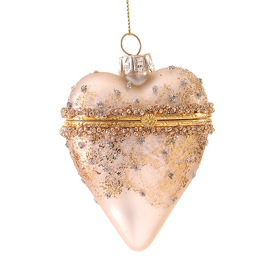 Glob decorativ inima cu deschidere, auriu, 9 cm - SIMONA'S CHRISTMAS