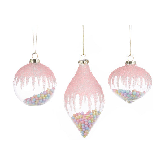 Glob decorativ Lorna, roz, 8 cm - SIMONA'S CHRISTMAS