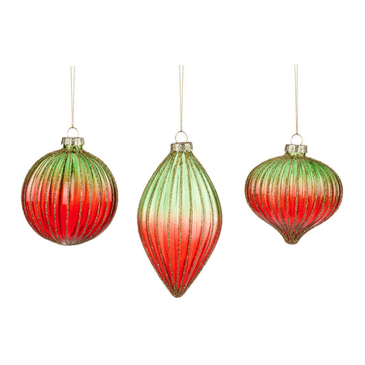 Glob decorativ Padraig, rosu/verde, 8 cm - SIMONA'S CHRISTMAS