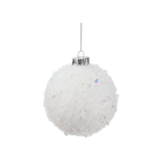 Glob decorativ Spark Jewel, alb, 10 cm - SIMONA'S CHRISTMAS
