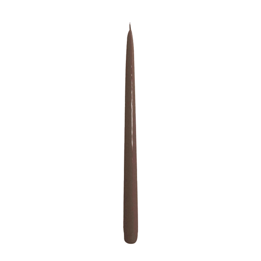 Lumanare decorativa lacuita, ciocolata, 30 cm - SIMONA'S COLLECTION