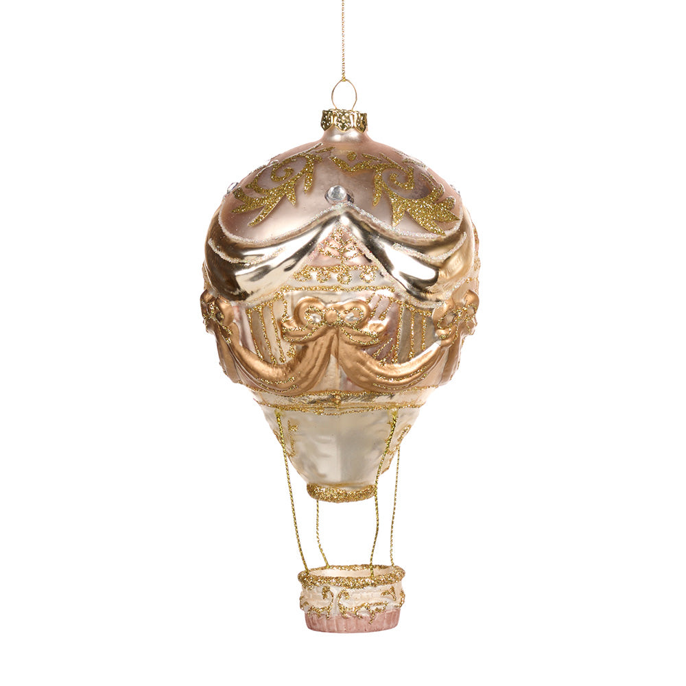 Ornament pentru brad, Balon cu Aer Cald, crem/auriu, 16 cm - SIMONA'S CHRISTMAS Ornament pentru brad, Balon cu Aer Cald, crem/auriu, 16 cm - SIMONA'S CHRISTMAS