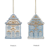 Ornament pentru brad, Casuta Delft, albastru/alb, 8 cm, SIMONA'S CHRISTMAS Ornament pentru brad, Casuta Delft, albastru/alb, 8 cm, SIMONA'S CHRISTMAS