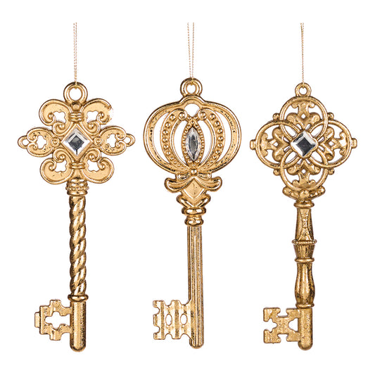 Ornament pentru brad, Cheie Halsey, auriu, 16 cm - SIMONA'S CHRISTMAS