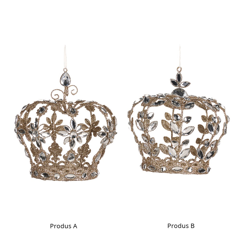 Ornament pentru brad, Coroana, auriu, 19 cm - SIMONA'S CHRISTMAS Ornament pentru brad, Coroana, auriu, 19 cm - SIMONA'S CHRISTMAS