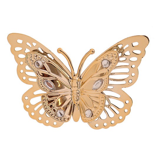 Ornament pentru brad, Fluture cu clip, auriu, 15 cm - SIMONA'S CHRISTMAS