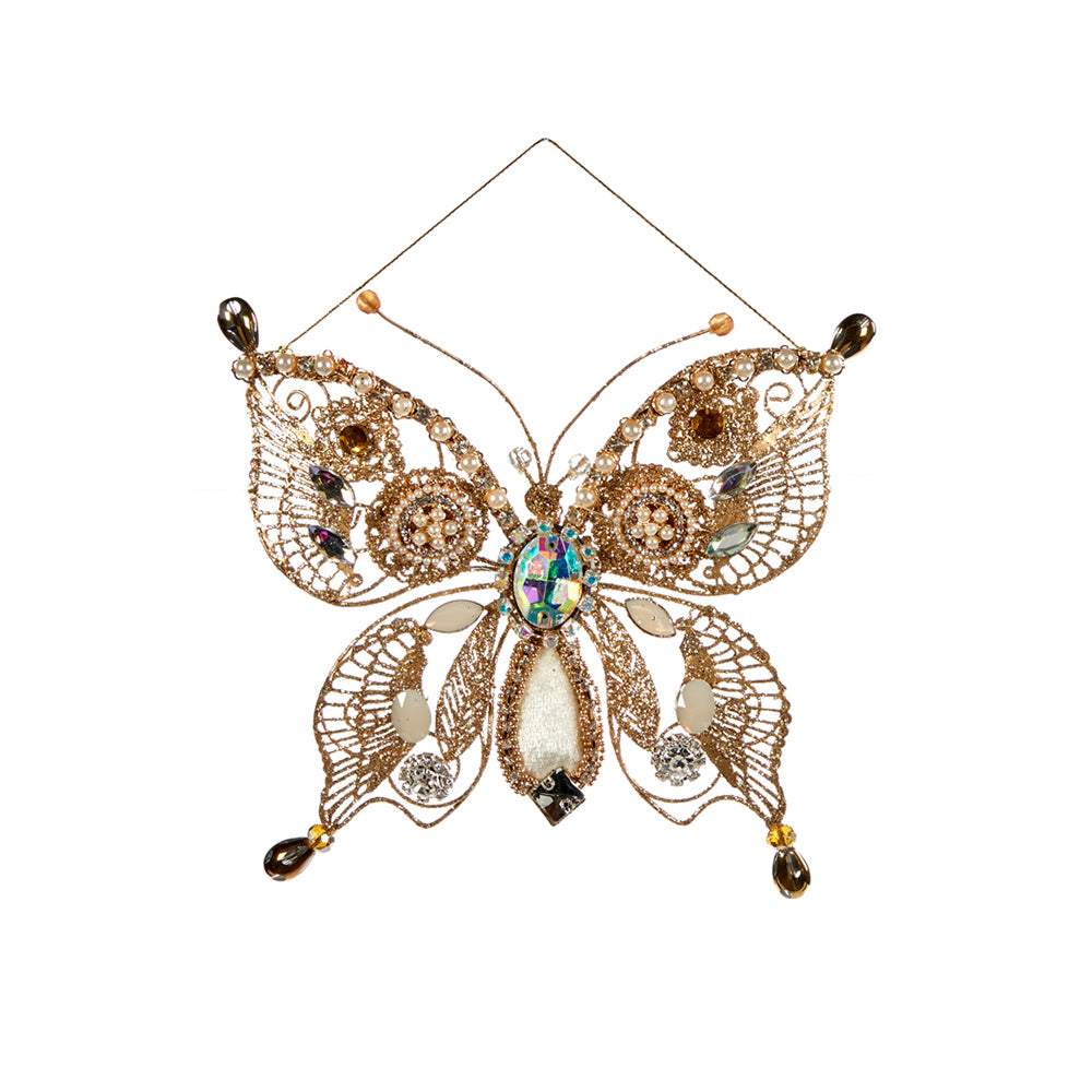 Ornament pentru brad, Fluture Firah, auriu, 18 cm, SIMONA'S CHRISTMAS Ornament pentru brad, Fluture Firah, auriu, 18 cm, SIMONA'S CHRISTMAS