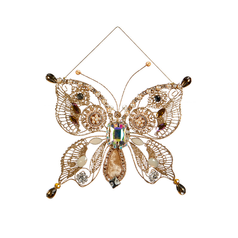 Ornament pentru brad, Fluture Firah, auriu, 18 cm, SIMONA'S CHRISTMAS Ornament pentru brad, Fluture Firah, auriu, 18 cm, SIMONA'S CHRISTMAS