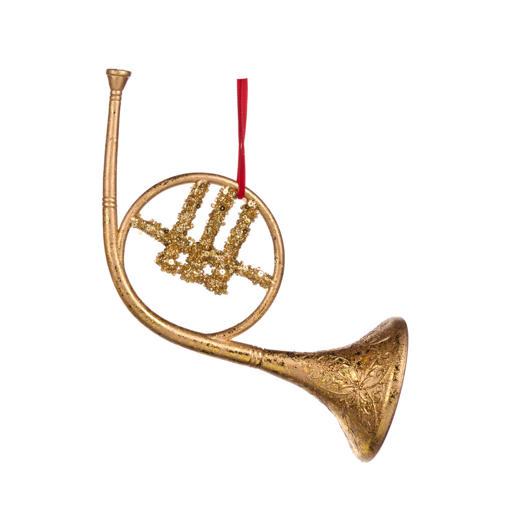 Ornament pentru brad, Instrument Muzical, auriu, 19 cm - SIMONA'S CHRISTMAS Ornament pentru brad, Instrument Muzical, auriu, 19 cm - SIMONA'S CHRISTMAS