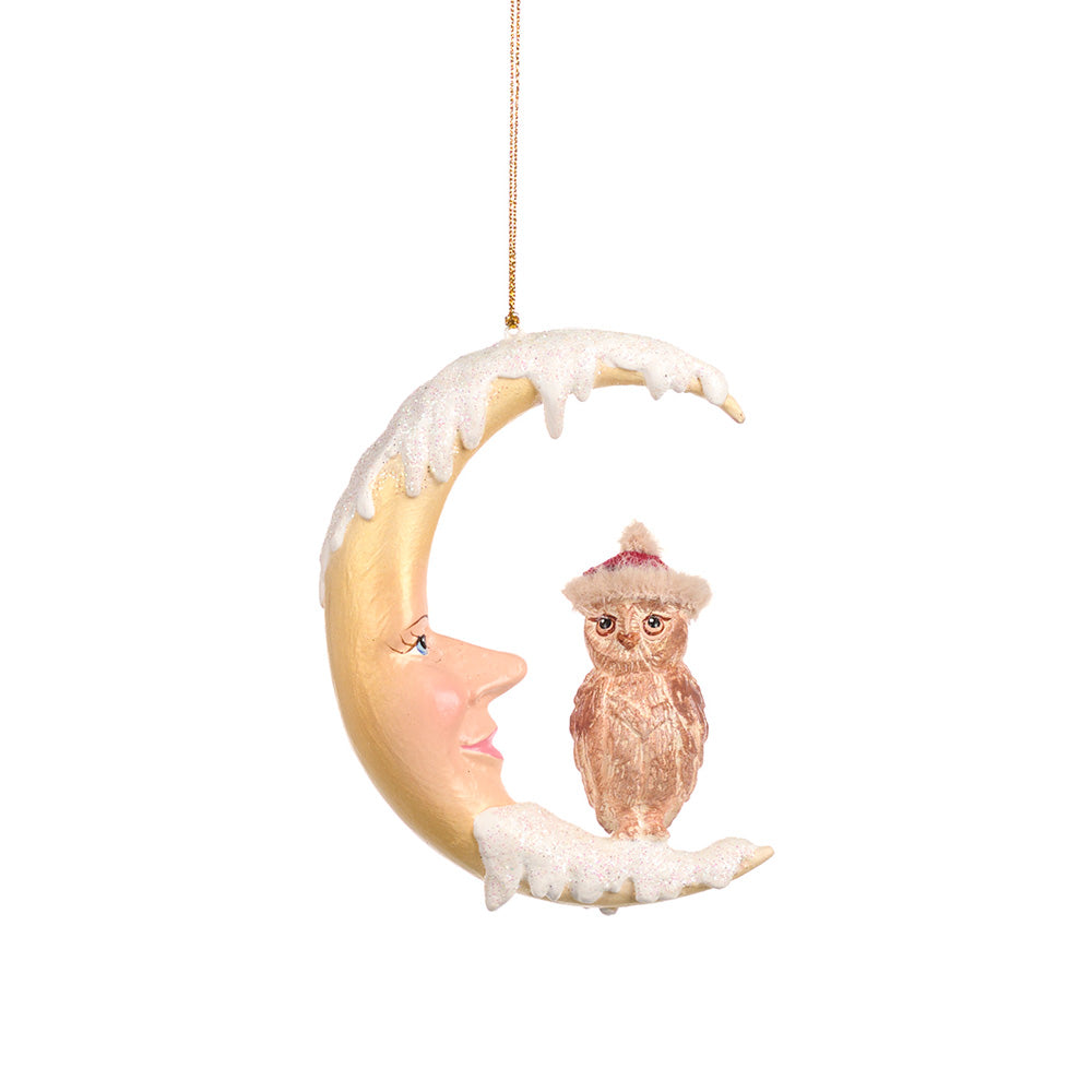 Ornament pentru brad, Luna North Pole, crem/auriu, 13 cm, SIMONA'S CHRISTMAS Ornament pentru brad, Luna North Pole, crem/auriu, 13 cm, SIMONA'S CHRISTMAS