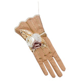 Ornament pentru brad, Manusa Floral, crem/auriu, 25 cm, SIMONA'S CHRISTMAS Ornament pentru brad, Manusa Floral, crem/auriu, 25 cm, SIMONA'S CHRISTMAS