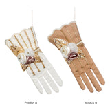 Ornament pentru brad, Manusa Floral, crem/auriu, 25 cm, SIMONA'S CHRISTMAS Ornament pentru brad, Manusa Floral, crem/auriu, 25 cm, SIMONA'S CHRISTMAS