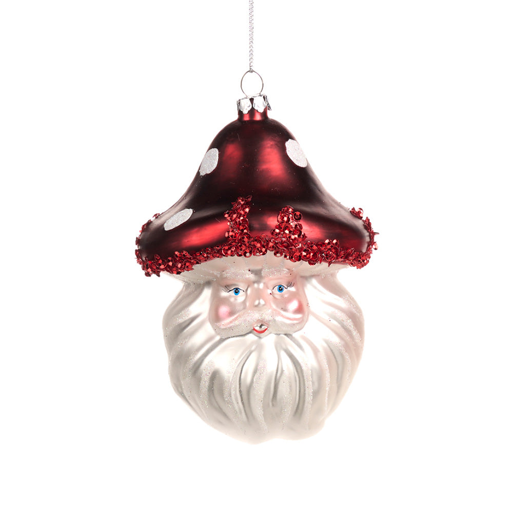 Ornament pentru brad, Mos Ciuperca, rosu/alb, 9 cm - SIMONA'S CHRISTMAS Ornament pentru brad, Mos Ciuperca, rosu/alb, 9 cm - SIMONA'S CHRISTMAS