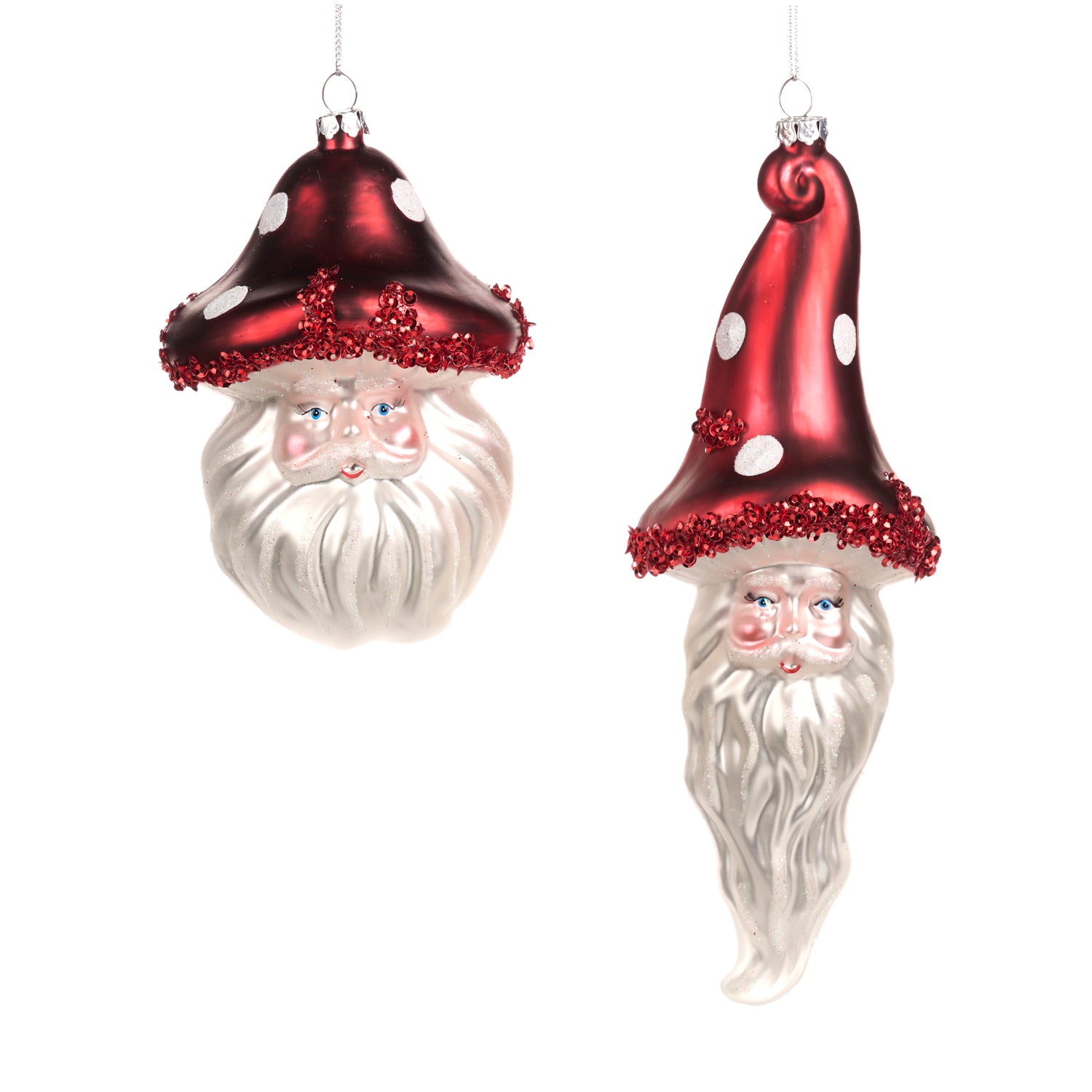 Ornament pentru brad, Mos Ciuperca, rosu/alb, 9 cm - SIMONA'S CHRISTMAS Ornament pentru brad, Mos Ciuperca, rosu/alb, 9 cm - SIMONA'S CHRISTMAS