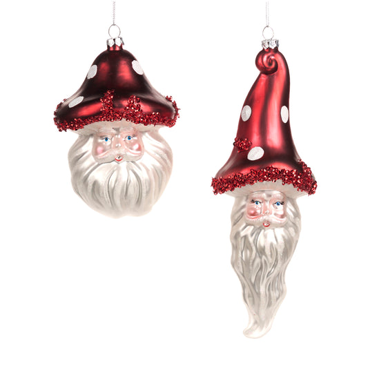 Ornament pentru brad, Mos Ciuperca, rosu/alb, 9 cm - SIMONA'S CHRISTMAS