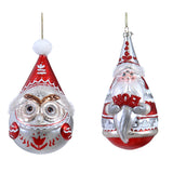 Ornament pentru brad, Mos Craciun/Bufnita, rosu/alb, 16 cm - SIMONA'S CHRISTMAS Ornament pentru brad, Mos Craciun/Bufnita, rosu/alb, 16 cm - SIMONA'S CHRISTMAS