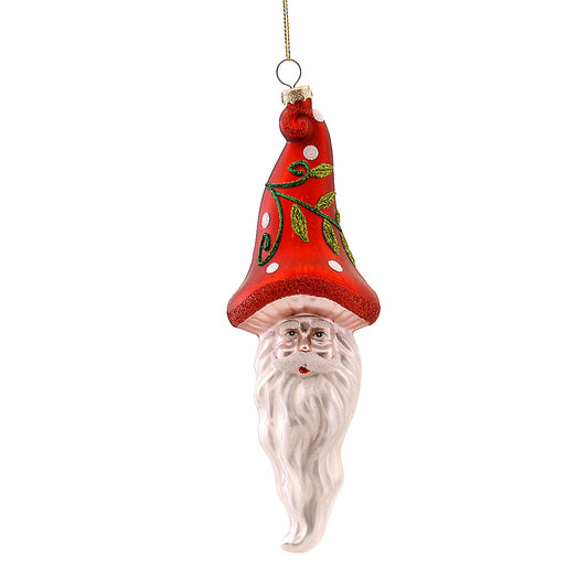 Ornament pentru brad, Mos Craciun cu caciula ciuperca, rosu, 21 cm - SIMONA'S CHRISTMAS