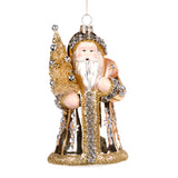 Ornament pentru brad, Mos cu Brad, auriu, 18 cm - SIMONA'S CHRISTMAS Ornament pentru brad, Mos cu Brad, auriu, 18 cm - SIMONA'S CHRISTMAS