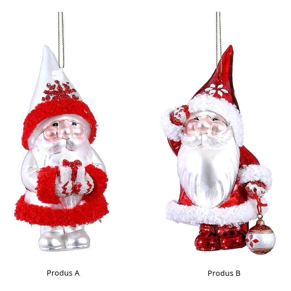Ornament pentru brad, Mr/Mrs Xmas, rosu/alb, 17 cm, SIMONA'S CHRISTMAS Ornament pentru brad, Mr/Mrs Xmas, rosu/alb, 17 cm, SIMONA'S CHRISTMAS