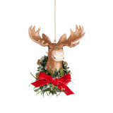 Ornament pentru brad, Ren/Elan cu coronita, maro/rosu, 11 cm, SIMONA'S CHRISTMAS Ornament pentru brad, Ren/Elan cu coronita, maro/rosu, 11 cm, SIMONA'S CHRISTMAS