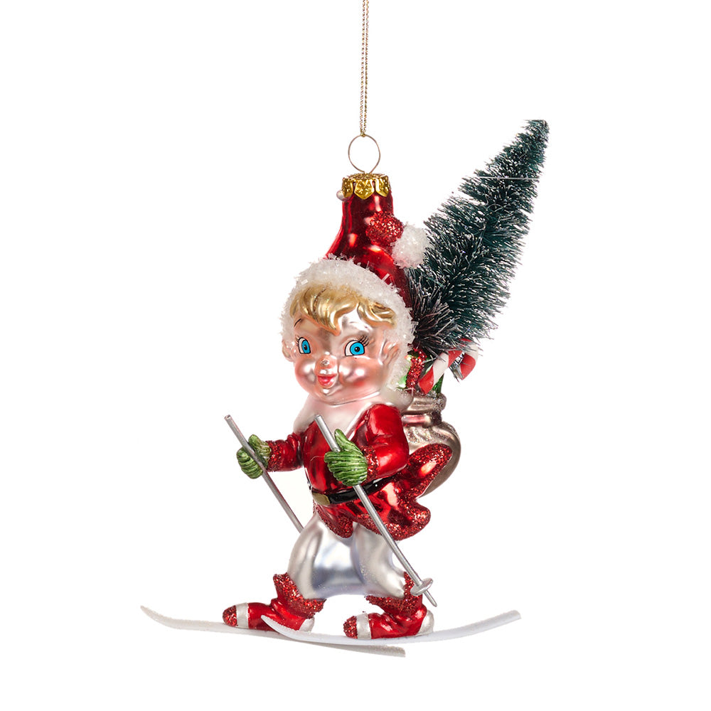 Ornament pentru brad, Spiridus North Pole, rosu/verde, 16 cm, SIMONA'S CHRISTMAS Ornament pentru brad, Spiridus North Pole, rosu/verde, 16 cm, SIMONA'S CHRISTMAS