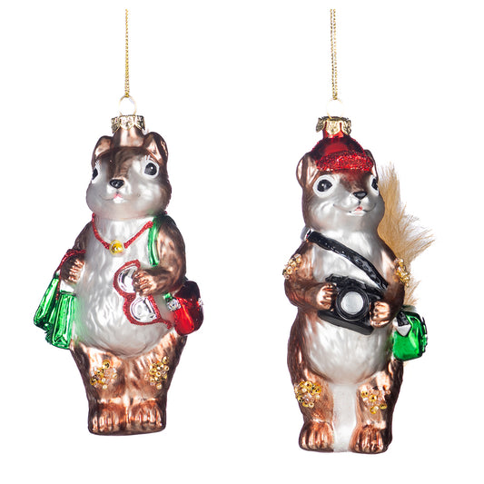 Ornament pentru brad, Veverita Molly/Rocky, maro, 14 cm - SIMONA'S CHRISTMAS