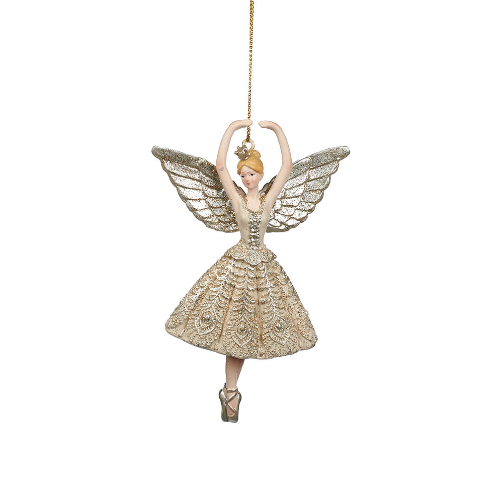 Ornament pentru brad, Zana Audrey, auriu, 12 cm - SIMONA'S CHRISTMAS Ornament pentru brad, Zana Audrey, auriu, 12 cm - SIMONA'S CHRISTMAS