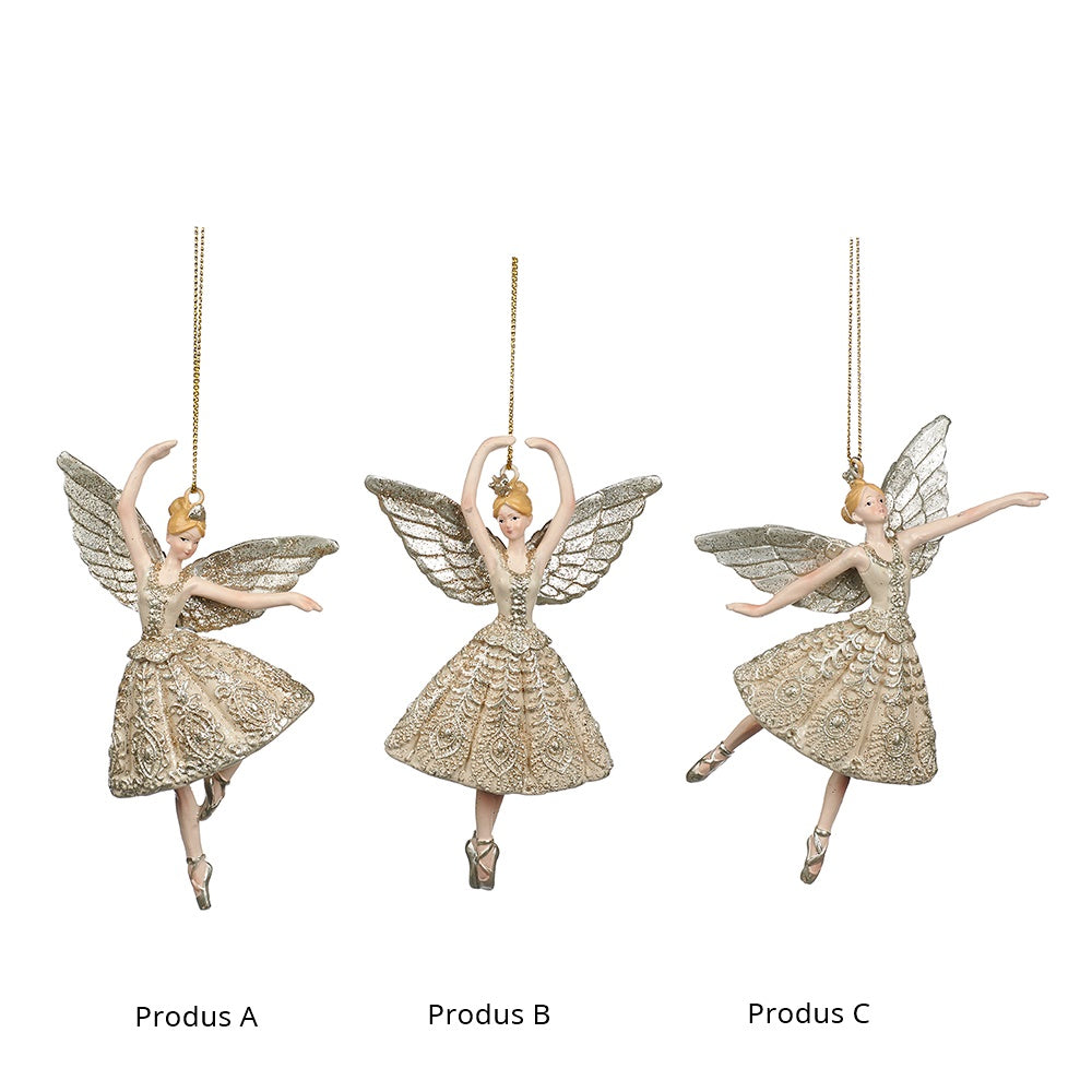 Ornament pentru brad, Zana Audrey, auriu, 12 cm - SIMONA'S CHRISTMAS Ornament pentru brad, Zana Audrey, auriu, 12 cm - SIMONA'S CHRISTMAS