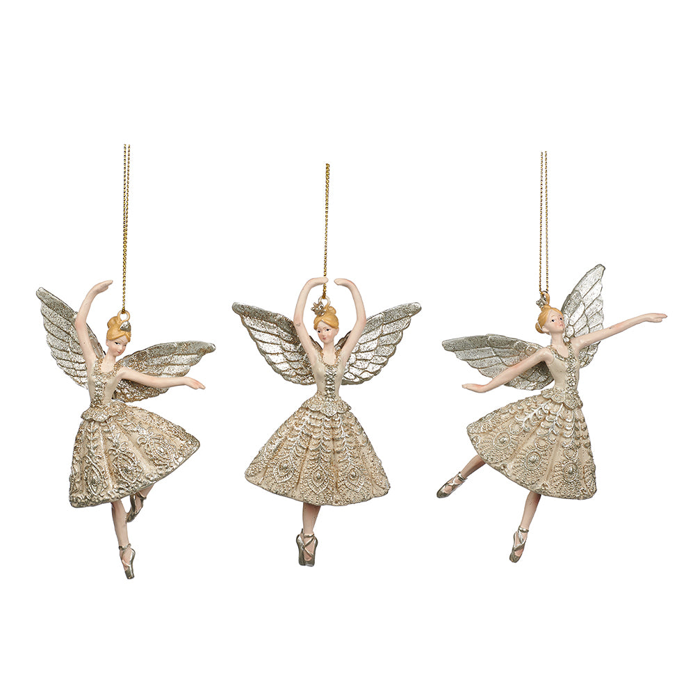 Ornament pentru brad, Zana Audrey, auriu, 12 cm - SIMONA'S CHRISTMAS Ornament pentru brad, Zana Audrey, auriu, 12 cm - SIMONA'S CHRISTMAS