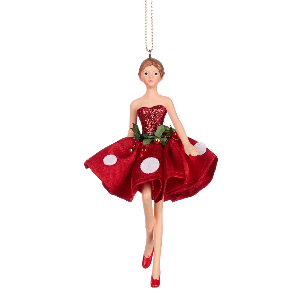 Ornament pentru brad, Zana Ciuperca, rosu/alb, 14 cm - SIMONA'S CHRISTMAS Ornament pentru brad, Zana Ciuperca, rosu/alb, 14 cm - SIMONA'S CHRISTMAS