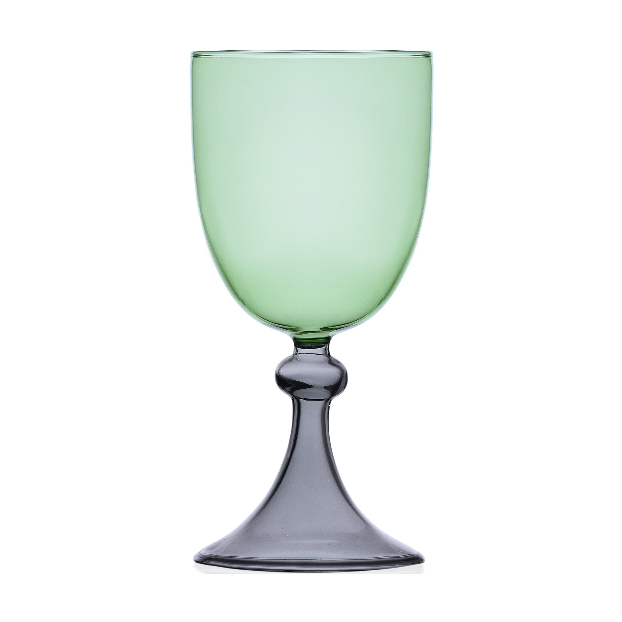 Pahar cu picior, 17 cm, verde/fumuriu, Tamigi - ICHENDORF Pahar cu picior, 17 cm, verde/fumuriu, Tamigi - ICHENDORF