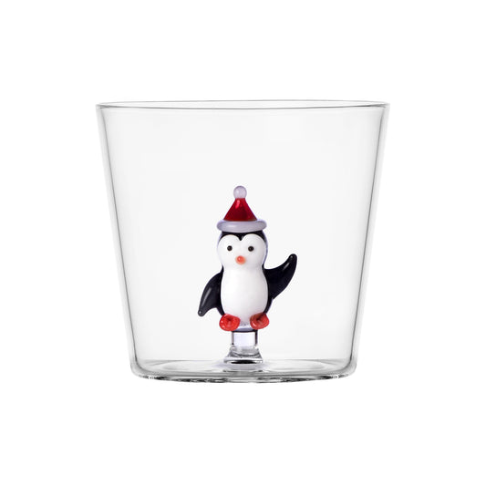Pahar pentru apa, 8 cm, Penguin with Christmas hat, Christmas Tales by Alessandra Baldereschi - ICHENDORF