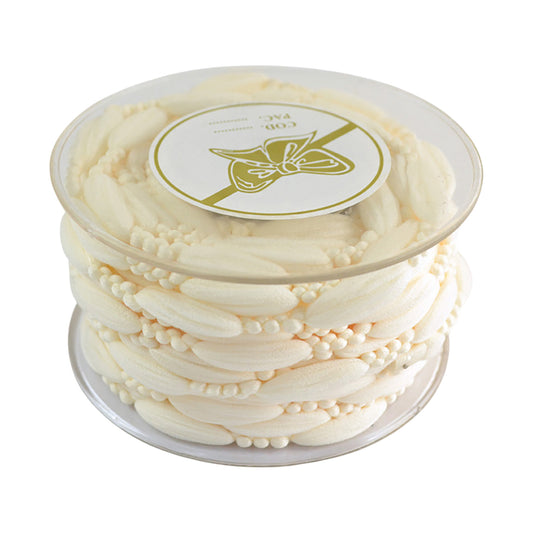 Panglica decorativa Bracelet, ivoar, 1.5 cm x 20 m - SIMONA'S CHRISTMAS