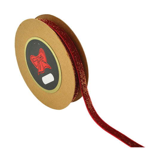 Panglica decorativa Pandora, rosu, 1.2 cm x 9 m - SIMONA'S CHRISTMAS