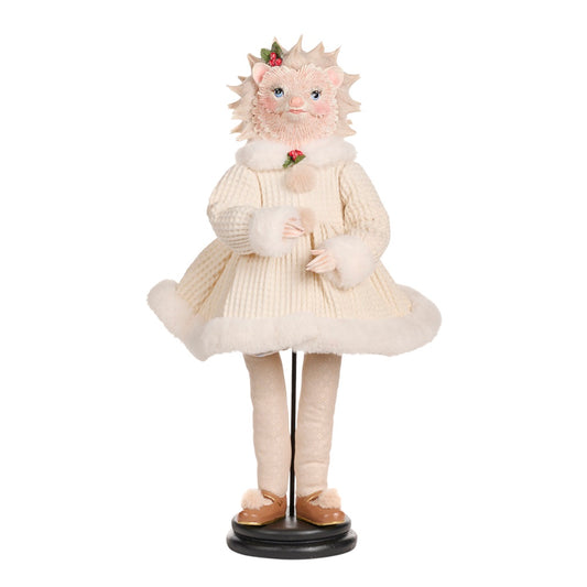 Papusa Arici, alb, 55 cm - SIMONA'S CHRISTMAS