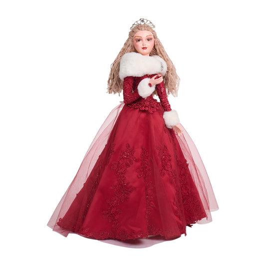 Papusa Snow White, rosu/alb, 65 cm - SIMONA'S CHRISTMAS