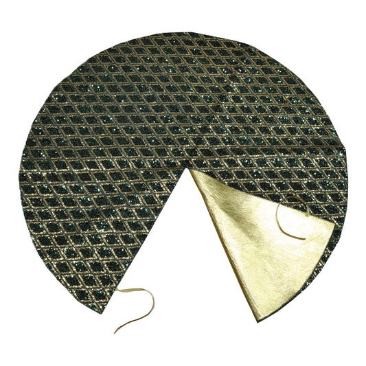 Patura pentru brad Julieta, verde/auriu, 120 cm - SIMONA'S CHRISTMAS