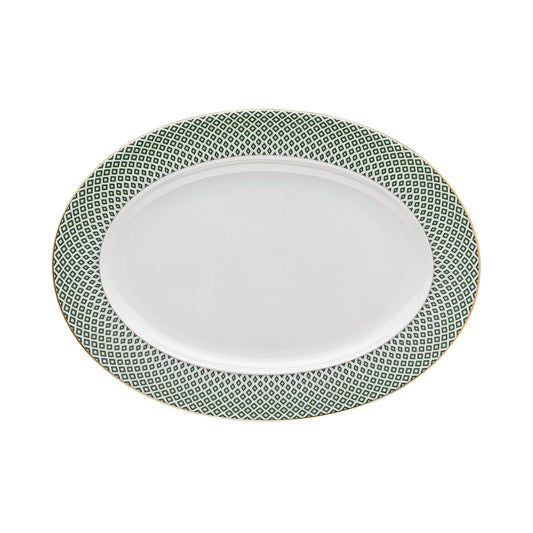 Platou oval, 34x25 cm, Francis Carreau Vert - ROSENTHAL