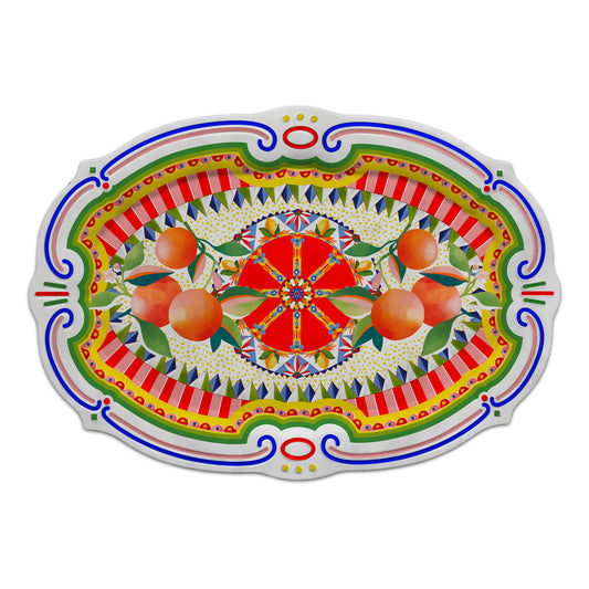 Platou oval, melamina, 50x35 cm, Dolce Vita - BACI MILANO