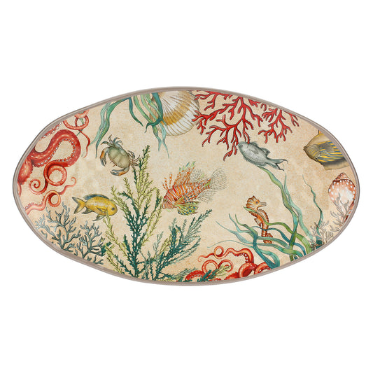Platou oval, melamina, 52x30 cm, Sea Life - SIMONA'S COLLECTION