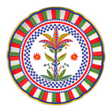 Platou rotund Palm Tree, portelan, 32 cm, Dolce Vita - BACI MILANO Platou rotund Palm Tree, portelan, 32 cm, Dolce Vita - BACI MILANO